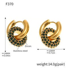 Sparkling Double-Circle Hoop Earring Designs