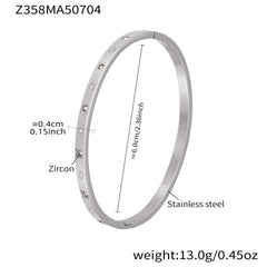 Geometric Cubic Zirconia Bangle Collection