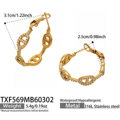 Cubic Zirconia Oval Link Jewelry