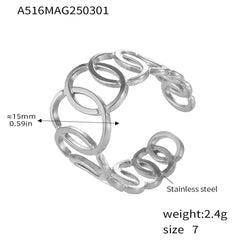 18K Gold-Plated & Silver-Tone Interlocking Circle Ring