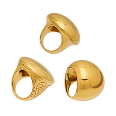 Sculptural Oval Statement Ring Collection