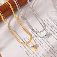 Layered Sphere Pendant Necklace