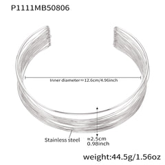 Wrapped Wire Collar Necklace, Cuff Bracelet & Ring