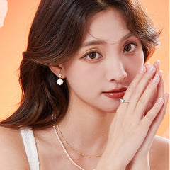Marielle Vintage-Inspired White Mother-of-Pearl Stud Earrings