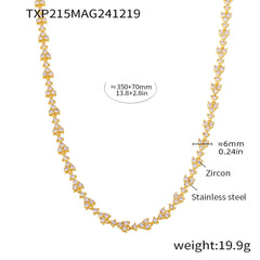 Cubic Zirconia Color-Accent Necklace & Bracelet