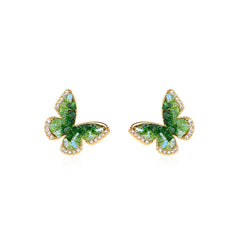 Marielle Minimalist Crystal Butterfly Stud Earrings