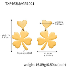 Four-Petal Flower Necklace, Earrings & Ring