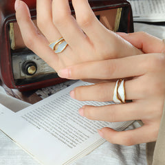 Enamel Open Statement Ring