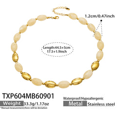 Color Resin Oval Chain Jewelry