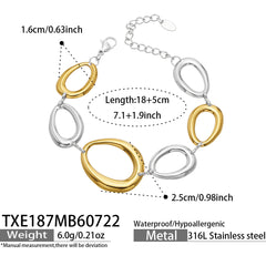 Oval Link Statement Necklace and Bracelet
