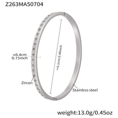 Cubic Zirconia Minimal Bangle Collection