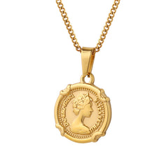 Portrait Medallion Pendant Necklace