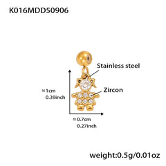 18K Gold-Plated Cubic Zirconia Charms and Chain Designs