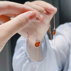 Marielle Red Agate Heart Bracelet