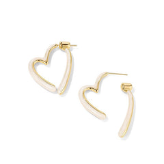 Nadine Vintage-Inspired Enamel Heart Stud Earrings
