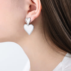 18K Gold-Plated Heart Necklace or Drop Earrings