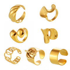 18K Gold-Plated Sculptural Ring Collection