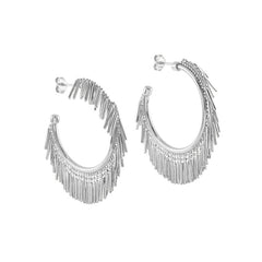 Nadine Tassel Hoop Earrings