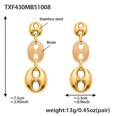 Color Resin Oval Link Jewelry