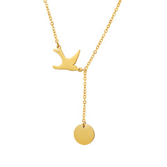 Gold-Tone Swallow Y Pendant Necklace