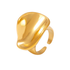 18K Gold-Plated Curved Statement Open Ring