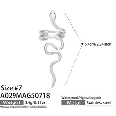 Gold-Tone Sculptural Snake Ring Designs