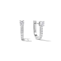 Daphne Dainty Enamel Crystal Hoop Earrings