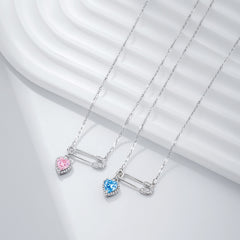 Camille Pavé Heart Pendant Necklace