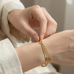 Mixed Chain Double-Layer Bracelet