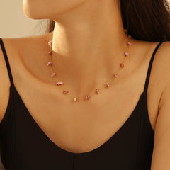 Natural Stone or Pearl-Look Chain Necklace or Bracelet
