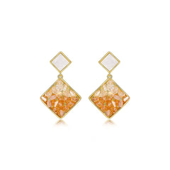 Marielle Crystal Square Drop Earrings