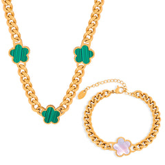 Flower Accent Necklace or Bracelet