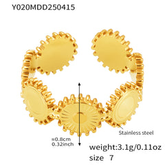 Gold-Tone Sculptural Open Ring