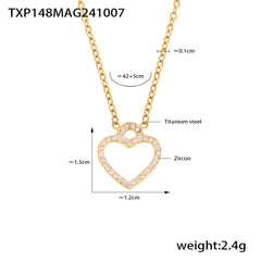 Open Heart Necklace, Bracelet or Separate Chain
