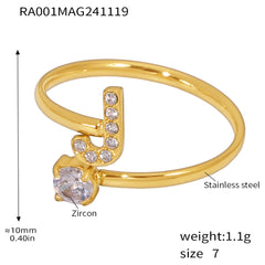 Cubic Zirconia Initial Jewelry Collection