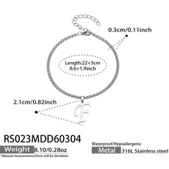 Initial Pendant Anklet