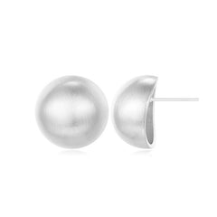 Marielle Brushed Round Stud Earrings