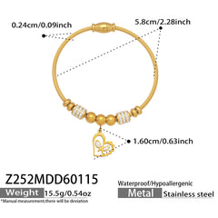 Charm-Accent Flexible Cuff Bracelets