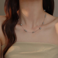 Camille Vintage-Inspired Pearl Stardust Layered Necklace