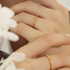 18K Gold-Plated Openwork Stacking Rings