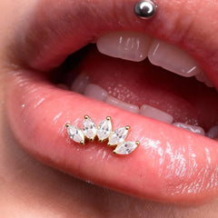 Cubic Zirconia Decorative Lip Stud