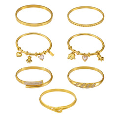 18K Gold-Plated Cubic Zirconia Bangle Designs