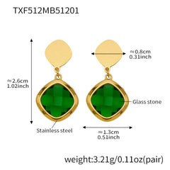 Faceted Glass Stone Necklace, Bracelet & Earrings