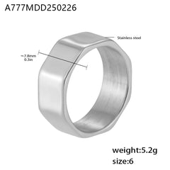 18K Gold-Plated Faceted Band Ring