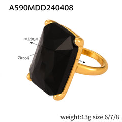 Gold-Tone Geometric and Accent Ring Designs