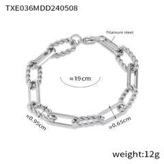 Twisted Paperclip-Link Necklace & Bracelet