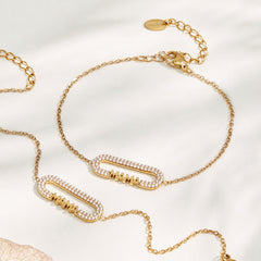 18K Gold-Plated LOVE and MAMA Letter Jewelry