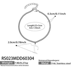 Initial Pendant Anklet