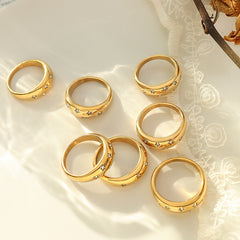 Star-Set Cubic Zirconia Band Ring