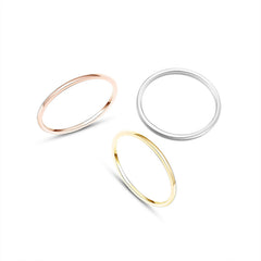 Slim Polished Stacking Band Ring